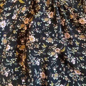 J. Crew Mercantile Floral Black Dress, Size Large, L